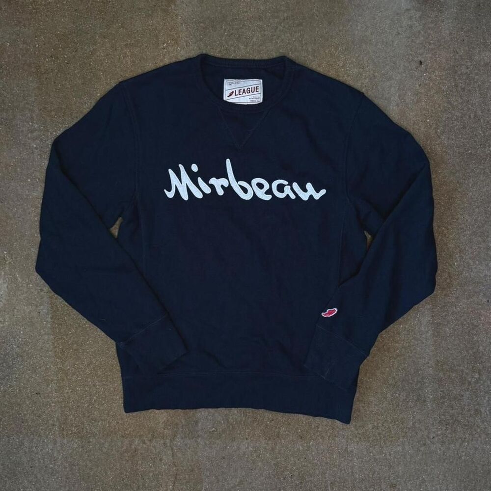 Mirabeau Crewneck Sweatshirt Navy Minimal Script Small